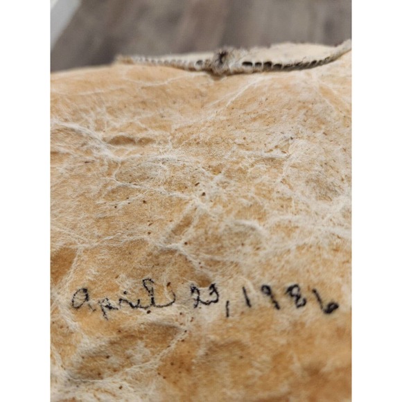 Alpaca Fur Eagle Vintage Fiber Art / Wall Tapestry 38 X 29 Signed 1986 - Picture 13 of 13